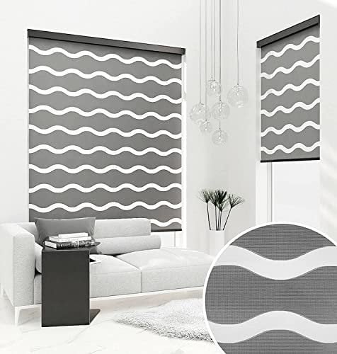 Doppia tenda avvolgibile Premium Grafite con cassetta in alluminio (55 x 150 cm, colore cassetta: bianco)
