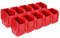 Stapelboxen Set - 100x Stapelbox 70 x 100 x 155 mm – Sichtbox Stapelbox Lagerbox, Rot
