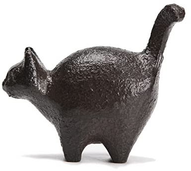 BRASSTAR Cast Iron 2'' Cat Statue Paper Weights Cute Animal Figurine Desk Office Home Decor Collectible TQGJPT164