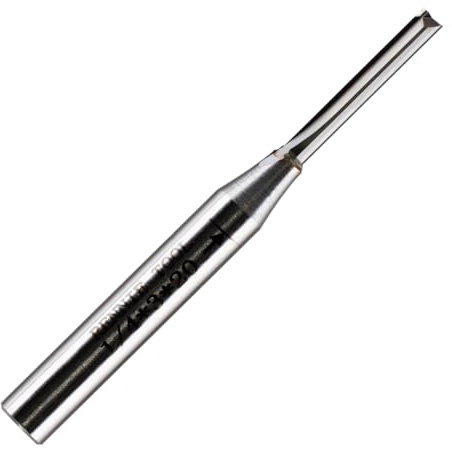 Rennie Tools - 3mm Cutting Diameter x 20mm Flute x 1/4 Shank TCT Tipped 2 Flute Straight Router Cutter Bit Compatible With Makita Bosch Trend Katsu Dewalt Router Etc. 3mm Router Bit