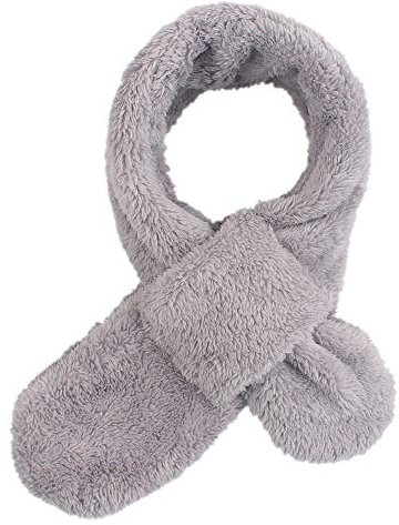 Pesaat Hiver Bébé Écharpe Fille Garçon Chaud Cache Cou Pour Tout-Petit Écharpes De Plain Air(Gris Clair)