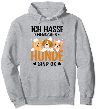 Ich Hasse Menschen Hunde Sindok Spruch Geschenk für Hunde Pullover Hoodie