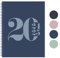 Rileys Planer, akademischer Jahresplaner 2024–2025, 18 Monate, akademischer Wochen- und Monatsplaner, flexibler Einband, Notizseiten, Doppelspiralbindung, 20,3 x 28 cm, Blau
