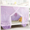 Eimilaly 8 Ecke Bett Baldachin Vorhänge für Mädchen Jungen Bett Dekor, Bett Baldachin für Schlafsaal, Hochbett, 1-1.8M Bett oder Outdoor-Camping, Passend für 1.8M Bett/Einzeltür Purple