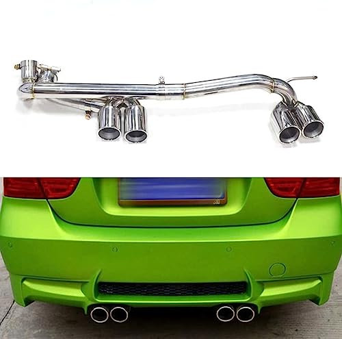 HAIYUN Endstuck Auspuff für B-MW E90 E92 E93 320i 325i, Auspuffblenden Edelstahl Auto Endstück Endschalldämpfer Spitze Endrohrblende,A-A