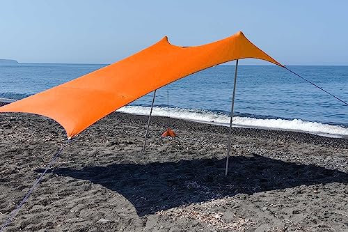 Grande Tente de Plage XXL Familiale Anti UV UPF 50+ - Abri Parasol Camping 5 Personnes, Installation 2min, Compact Voyage - 6 Couleurs - SHADYSAND