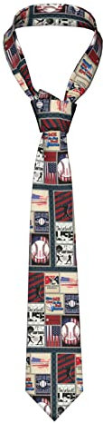 Herren-Krawatte mit Baseball-Softball-Motiv, lustige Krawatte für geschäftliche Hochzeiten, Empfänge, Partys, Heimkehr, Schulball, Tanz, Mode, Roman, Alltag, Accessoire