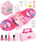 FAOKZE Kinderschminke mädchen, schminkkoffer mädchen, kinderschminke Set mädchen, schminke Kinder mädchen, Kinder schminkset mädchen, schminkkoffer Kinder, für Mädchen 3 4 5 6 7 8 9 10 Jahre