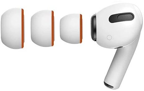 [3 Pairs] Replacement Ear Tips for Apple AirPods Pro and AirPods Pro 2nd Generation (2022) with Noise Reduction Hole, Silicone Foam Ear Tips with Storage Box Fit in The Charging Case - MEDIUM