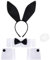 Goenb Costume de lapin, accessoire de lapin, costume de lapin, costume pour adulte, costume de lapin Playboy pour adulte, oreilles de lapin, costume de lapin de Pâques, pour Noël