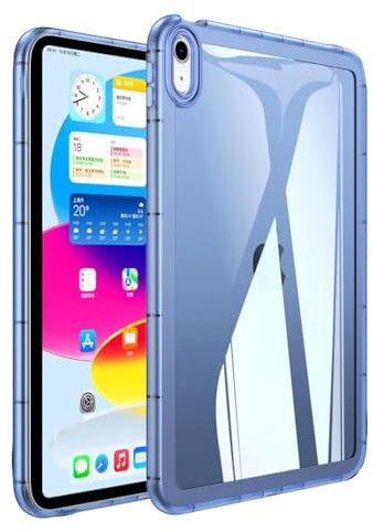 For iPad Mini 6 8.3 Inch Tablet Case, Soft Clear Transparent Case For iPad Mini 6th 2021, Shock Absorption, Slim Fit Lightweight Bumper Case, Blue