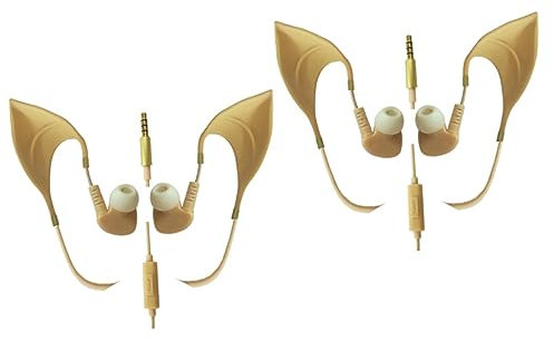 BESTonZON 2stücke Earbuds Cosplay Headset Mit Elfenohr-Design In-Ear Kopfhörer Mit Mikrofon Für Handy Und Computer Zubehör Für Halloween Und Themenpartys