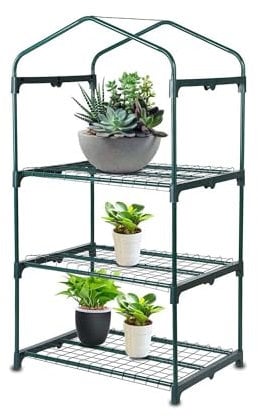 My Garden Greenhouse Shelving & Staging Heavy Duty 3 Tier Steel Frame Outdoor Greenhouse Shelves, Plant Stand, Free Standing Racking Ideal for Vegetables Flowers Herbs & Seedlings
