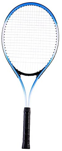 27-Zoll-Tennisschläger, Einzel-Tennisschläger, Anfänger-Wettkampf-Trainingsset mit Tragetasche für Erwachsene, Studenten, Damen und Herren (Blau)