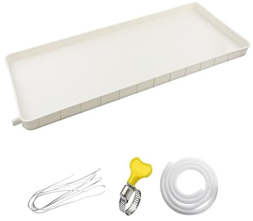 Klimaanlagen-Auffangwanne, Abtropfschale mit Ablaufschlauch, Universal-Fenster-Klimaanlagen-Ablaufset mit Installationskit, für Innen-Außen-Split-Klimaanlagen-Wärmepumpen-Systeme (Size : 81x33cm/32x1