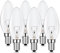 6 Pack E14 Small Screw Candle Light Bulbs, Dimmable SES E14 Light Bulb, Warm White 2700K, AC 220-240V, 400 Lumen, Clear C35 Candle Bulbs, for Ceiling Chandelier, Desk Lamp