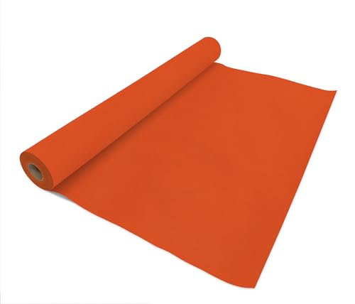 VelaHub Airlaid 30 Tischdecke, 80x80cm, 24m auf Rolle, Hochwertige, Einwegdecke, Orange