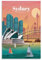 Jdheeh Vintage-Poster auf Leinwand, Motiv: Sydney, Australien, 20 x 30 cm