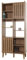 Mendler Bücherregal HWC-M48, Bücherschrank Hochschrank, Schiebetür 8 Staufächer MDF 178x75x35cm - Natur