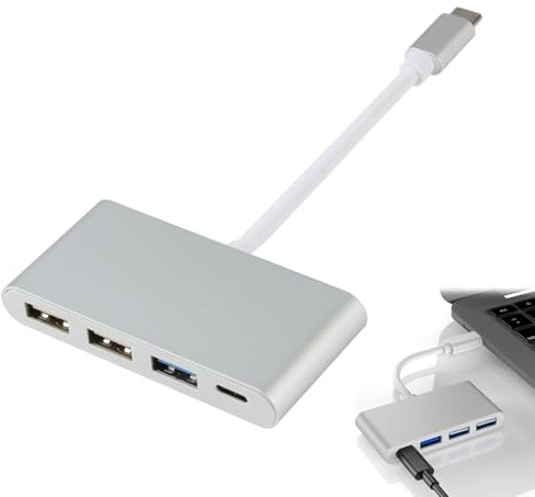 4-in-1 USB C Hub Multi-Port HDMI Adapter Type-C to 4-Port USB 3.0 Hub Digital AV Multiport Adapter USB 3.1 to Hub for MacBook iPad Phone Laptops and Other Type C Devices Accessories