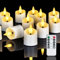 Homemory 12 Pack Fernbedienung Teelichter, Teelichter mit 2/4/6/8H Timer LED Votivkerzen, batteriebetriebene Teelichter in warmem Weiß für draußen (400+ Hour,Batterien enthalten)