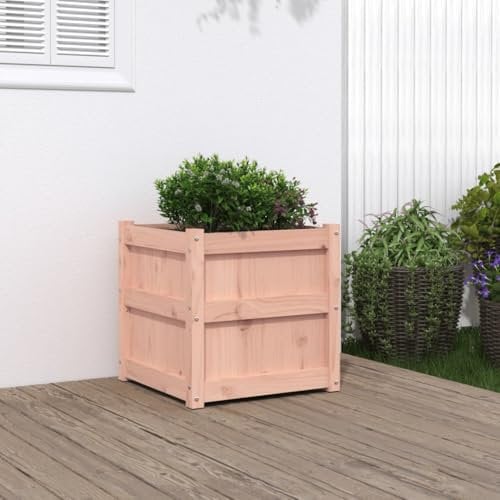 DYRJDJWIDHW bac a Fleurs Exterieur Grande Taille,Pot Fleur,Cache-Pots de Fleurs,Jardinière 50x50x50 cm Bois Massif douglasConvient pour Les patios, Les balcons et Les Jardins