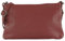 modamoda de T258 Damen Leder Umhängetasche Clutch Kosmetiktasche handmade in Italy, Farbe:Purpurrot
