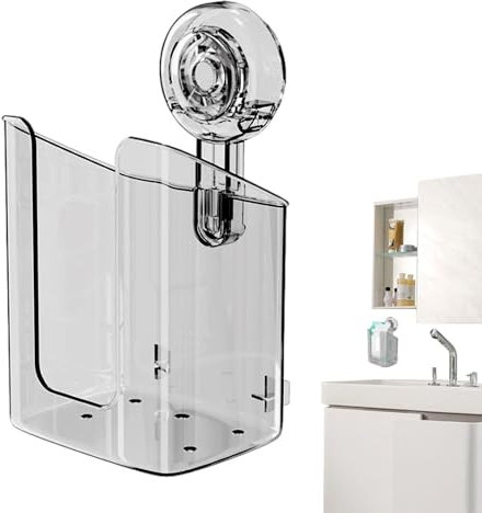 Quzente Wall Mounted Wipes Dispenser - Suction Cup Wall Mounted Tissue Box Holder Flushable | Multifunction Wipe Containers Refillable for Kitchen Bedroom Bathroom