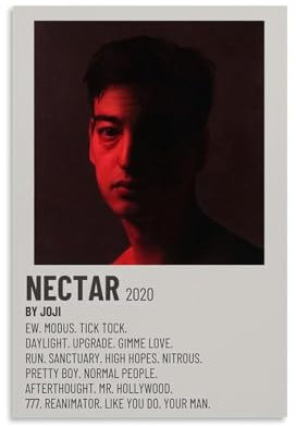 KLKONIBC Joji-Poster, Nektar-Albumcover, 2020, Musikposter, Poster, dekorative Malerei, Leinwand, Wandposter und Kunstdruck, moderne Familienschlafzimmer-Dekoration, Poster, 50 x 75 cm