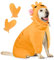 Bibykivn Bademantel für Hunde, Hundebademantel Aus Mikrofaser, Verstellbares Halsband Mit Klettverschluss Schnell Trocknend Badetuch für Große Mittelgroße Kleine Hunde/Katze (Orangenfarbe Löwe, L)