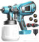 Akku Farbsprühsystem Ersatz für Makita 18V Akku, mit 2 x 3.0AH Akku und Ladegerät, 1000ml Abnehmbarer Behälter, 3 Düsen (1.0/1.8/2.5mm) und 3 Spritzmuster,zum Streichen von Wänden