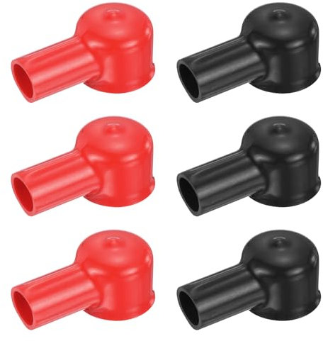 sourcing map Battery Terminal Cover, 8 Pcs Battery Terminal Protector Truck Battery Terminal Cover Positive Negative Poles Stud Covers L12-22-46mm for Car Accessories Truck Marine Boat
