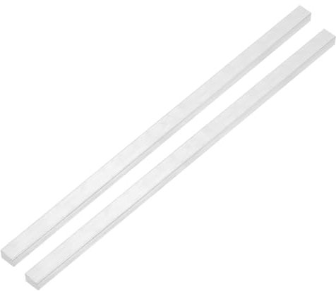 QUARKZMAN Barra Plana de Aluminio Cuadrada, 2 Pcs 5mm de Grosor 10mm de Ancho 305mm de Longitud Placa Plana Cuadrada de Aluminio 6063, 5 x 10 x 305 mm de Stock Sólido de Molino