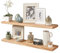 Fox& Gran Handcrafted Oak Floating Shelves – Pack of 2 – Solid Wood Wall Mounted Shelves for Storage & Display – Stylish Wooden Floating Shelves for Home & Office – Oak Shelves for Wall (40cm)