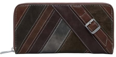 Desigual Geldbörse Mone Fibonacci Fiona Long Wallet Dark Caramel braun