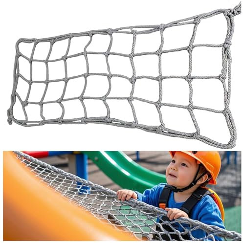 Amacthysh Outdoor Climbing Rope Net,Net Climbing Cargo Net Rope Ladder For Tree House Backyard Playground Swing,Climbing Frame Net Rope(Size:6.6x9.8ft)