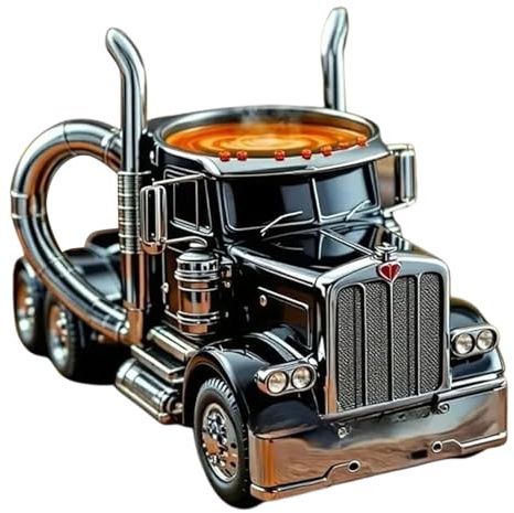 Realistische Tasse in Truck-Form mit stabilen Harzmaterialien für LKW-Enthusiasten und Outdoor-Sportliebhaber