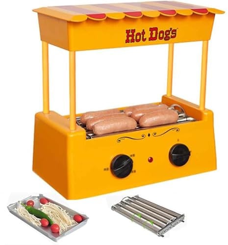 Máquina for hacer perritos calientes,control de temperatura de 10 elocidades,panel resistente al viento,rodillo aislante,capacidad for 8perritos calientes de tamaño regular,ideal for rollitos de huevo