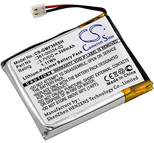 Cameron Sino AQQXING - Batería recargable para Fenix 3, Fenix 3 HR (300 mAh) 361-00034-02