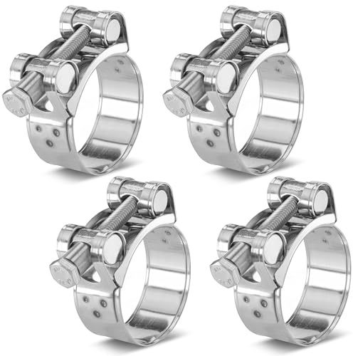 Poppstar Gelenkbolzenschelle Edelstahl 40-43mm (20mm Bandbreite, W4 Schlauchschelle), 4 Stück