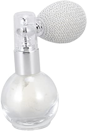 WOONEKY Highlighter Puder Sprühgerät Perlweiß Leichtes Sprühgerät für Loses Puder Mineralölfreies Körper und Gesichtsglitzerspray für Frauen und Mädchen