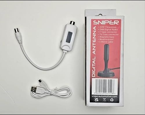 Sniper Amlified Magnetantenne Digital TV & DAB Antenne für Wohnmobil, Wohnwagen