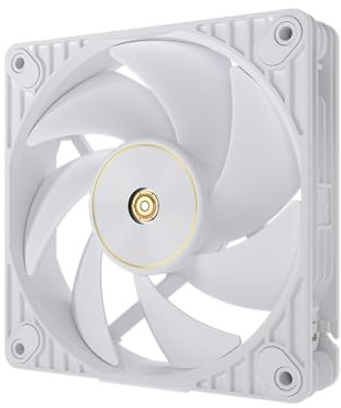 ASUS ProArt PF120 PWM White Gehäuselüfter Single Pack | 3-phasiger, 6-poliger Motor, PWM-Steuerung, CNC-gefrästes Messing-Lagergehäuse, Patentierte Daisy-Chain-Anschlüsse, Weiß