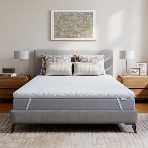 Novilla Matratzen Topper 90x200cm 5cm Höhe, Gel Topper 90x200 Memory Foam Topper H2/H3, Waschbarer Matratzentopper Für Matratze, Boxspringbett & Gästebett, mit Öko-Tex-Zertifizierung