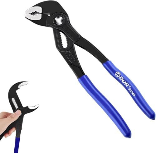 Oiieco 240 mm Water Pump Pliers, Max Jaw 68mm (Double), 50mm (Single), Quick Multi-Function Adjustable Wrench for Home Repair, Gripping, Nuts, Bolts, Pipe & Fittings