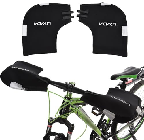 Lixada 1 Paar Lenker Handschuhe, Winddicht Lenkerstulpen Fahrrad, Winter Radsport Handschuhe, Fahrrad Lenker Handschuhe Handwärmer Handabdeckungen Für MTB/Motor/Fahrrad