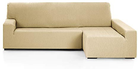 Martina Home - Emilia - Elastischer Bezug für Loungesessel - Langer rechter Arm (Vorderansicht) - Beige