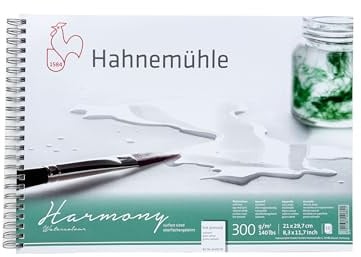 Hahnemuhle Harmony Watercolour Spiral Pad Hot Pressed A4