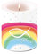 Stumpen-Kerze Fische mit Regenbogen Konfirmation Kommunion Taufe Firmung Tisch-Dekoration Wind-Licht