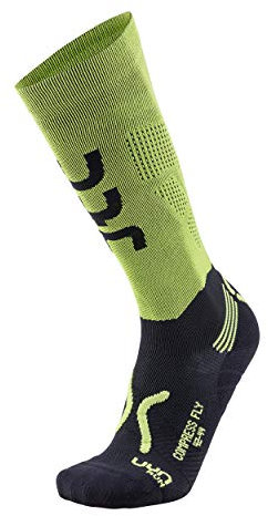 UYN S100070 Run Compression Fly Socks Men's Säuregrün/schwarz 38